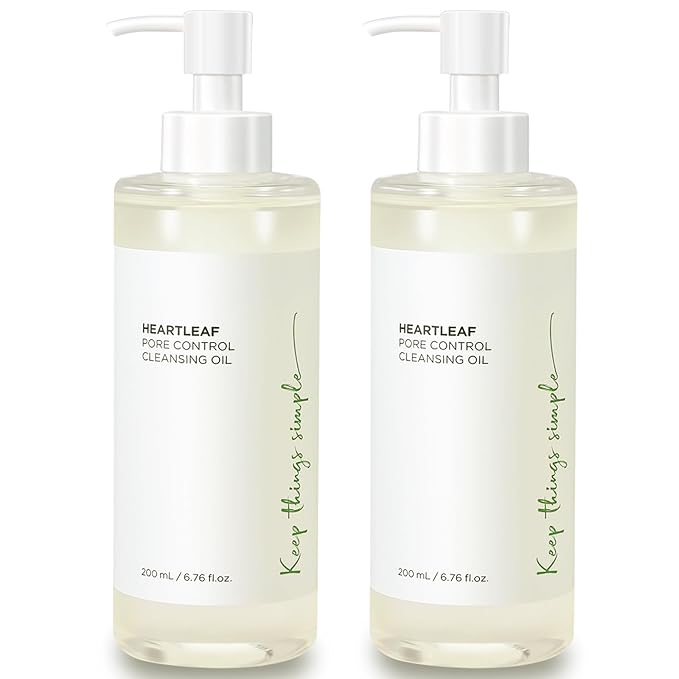 COSMOO Deep Cleansing Oil, Pore Control Oil Cleanser for Face, Makeup Blackhead Remover, Korean Skin Care, All Skin Types - 200ml ×2