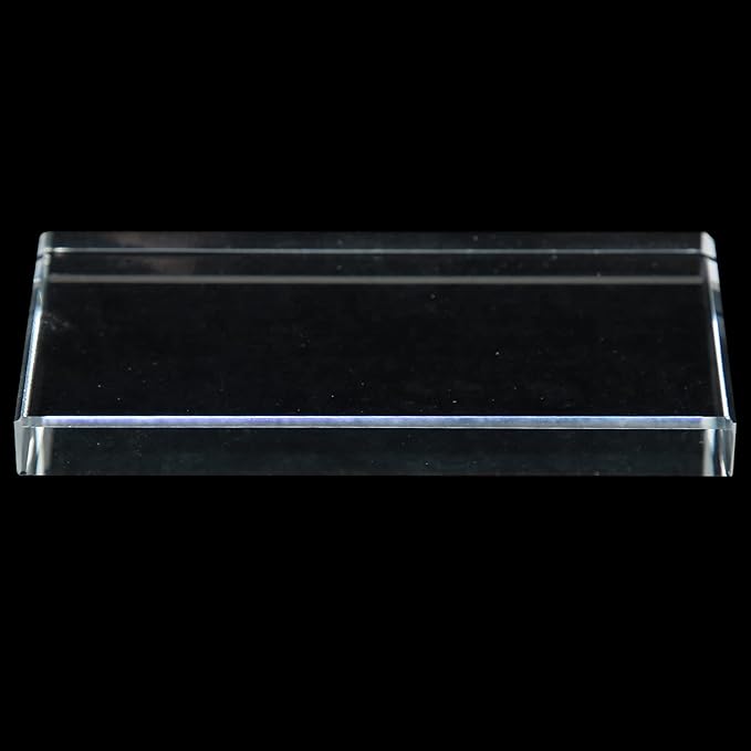 ZJchao Nail Art Palettes, Glass Nail Palettes False Eyelash Glue Holder for Mixing Color Blending Glass Rectangle Makeup