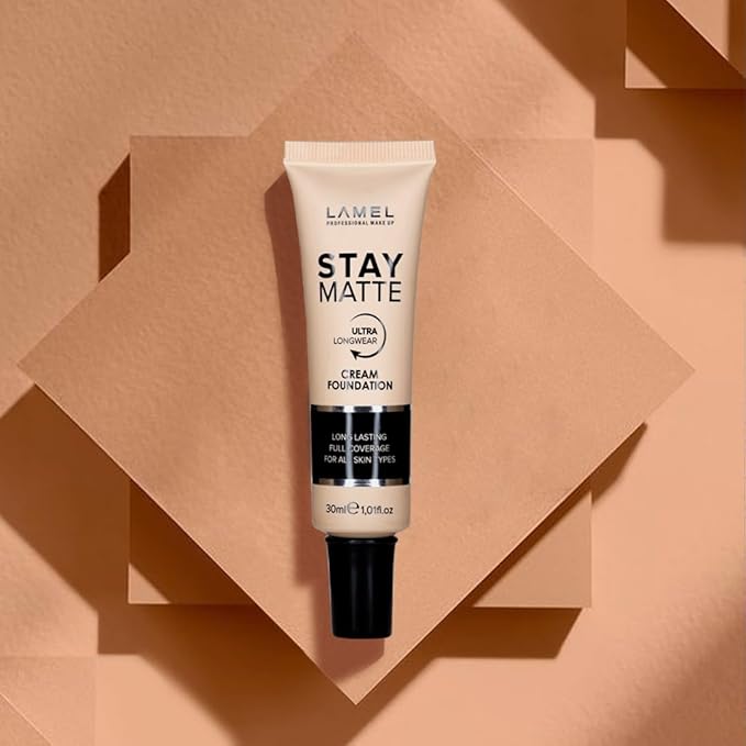 Foundation Stay Matte - Full Coverage Foundation - Long-Lasting & Waterpoof - Dewy & Flawless Finish - For All Skin Type - Organic & Oil-Free, 403-1.01fl.oz (Ivory)