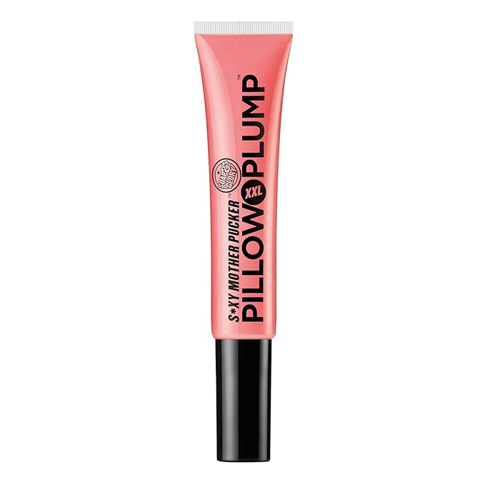 Soap & Glory SMP XXL Pillow Plump Lip Gloss - Hydrating, Plumping Lip Gloss for Full, Volumized Lips - Lip Plumper Gloss + Chocolate Orange Scent with Vegan Formula in Pinkwell (10ml)