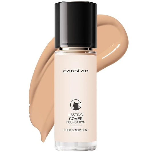 Black Magnet Soft Focus Powder+24H Longlasting Cover Liquid Foundation Makeup+Setting Spray, Summer Longwear Matte Face Makeup Set
