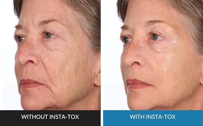 INSTA-TOX Wrinkle Smoothing Serum .75 Fl Oz and Vitamin A Makeup Prep Primer & Pore Minimizer - 2 Fl Oz - Line, Wrinkle & Pore Filler for Face - Skin Tightening - Smooth & Blur - Serious Skincare