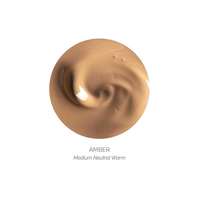 OFIR Skin Satin Medium Coverage Foundation | Lightweight Foundation Makeup with Vegan Formula | Blue Light Protection & Non-Creasing for Long-Lasting Wear | 1 FL OZ (Amber - Medium Neutral Warm)