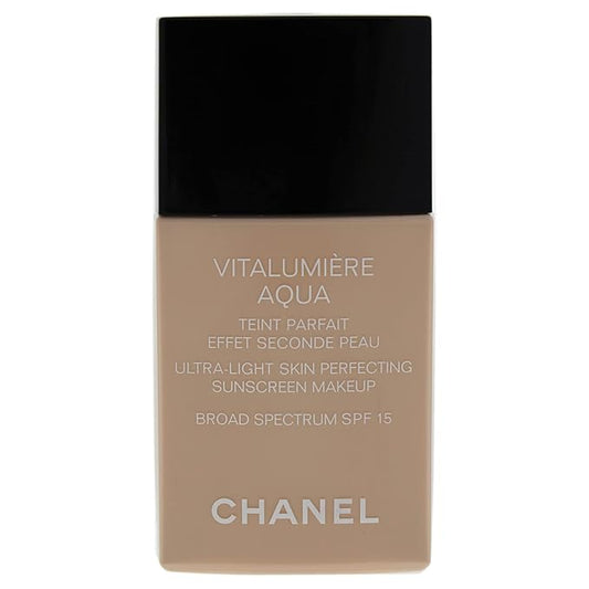 Chanel Vitalumiere Aqua Ultra Light Skin Perfecting Make Up SPF 15-91 Caramel Women Foundation 1 oz
