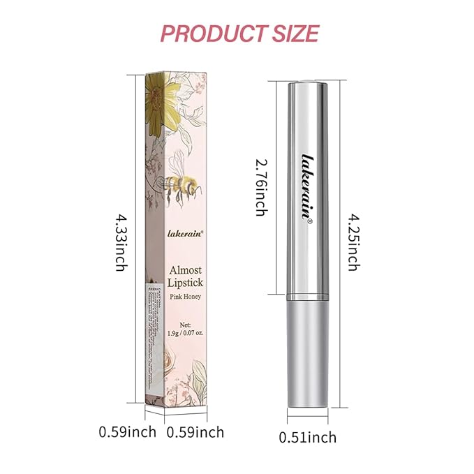 Tinted Lipstick Pink Honey, Hydrating Sheer Formula Lip Balm, Natural Glossy Finish (Pink honey, 1 PC)