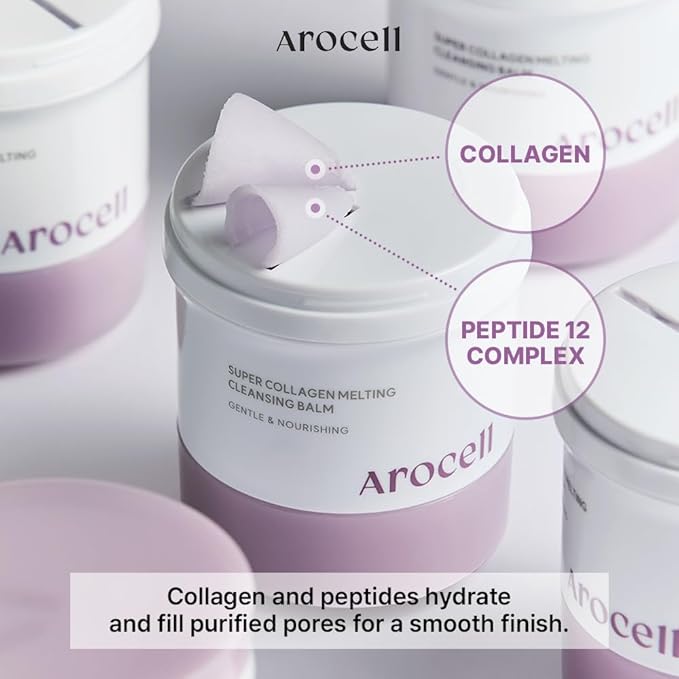 AROCELL Super Collagen Melting Cleansing Balm with Face Wash Cleasing Headband