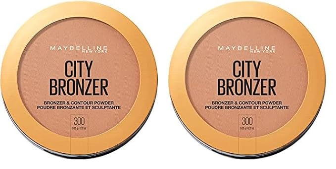Maybelline New York City Bronzer Powder Makeup, Bronzer and Contour Powder, 300, 0.32 oz. (Pack of 2)