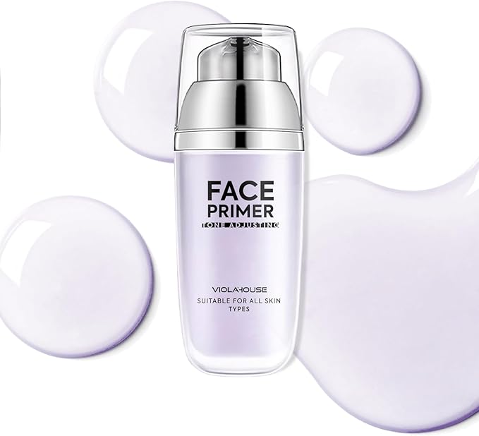 VIOLA HOUSE Face Primer, Tone Adjust Primer For Face Before Makeup-Refined, Bright And Smooth The Skin And Fills Fine Lines (Lavender Purple)