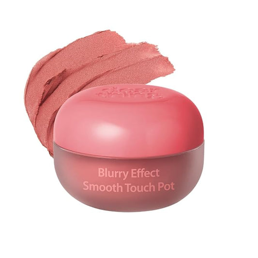 MILKTOUCH dearthing Blurry Effect Smooth Touch Pot - Lip and Blush, Soft Airy Matte Finish, Vivrant Color (02 Mute Memory, 0.16 Fl Oz)
