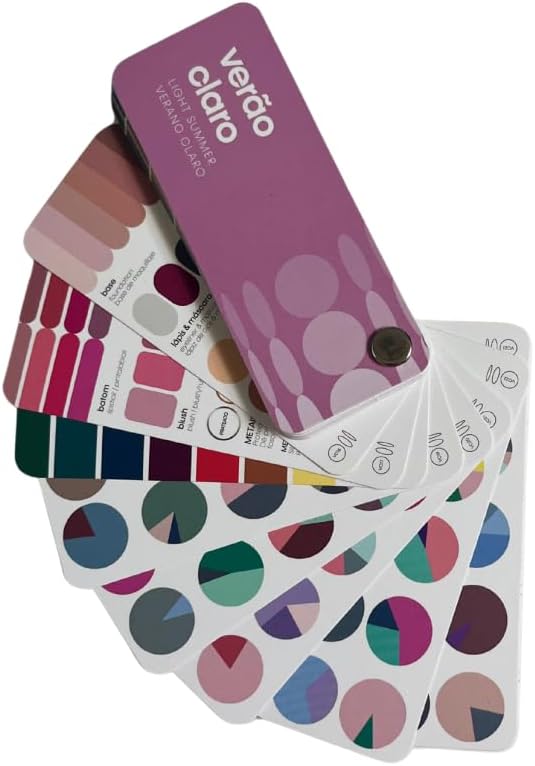 Multilingual Light Summer Palette Color Fan by Studio Immagine, Personalized Color Guide for Cost Saving, Smart Shopping, Outfit & Wardrobe Planning; Verão Claro/Verano Claro