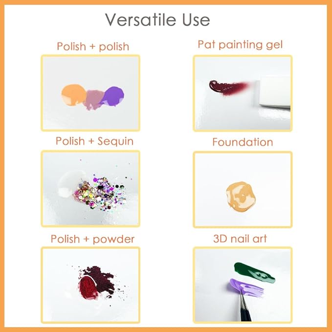 Disposable Gel Nail Polish Palette Mixing Paper Waterproof Nail Pigment Powder Palette Portable Makeup Mixing Palette Paper for Nail Art Manicure Mixing Tools (3 * 3in)