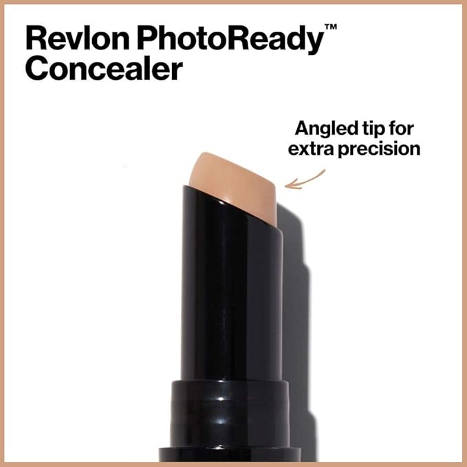 Revlon Concealer Stick, PhotoReady Face Makeup for All Skin Types, Longwear Medium- Full Coverage with Creamy Finish, Lightweight Formula, 001 Fair, 0.11 Oz