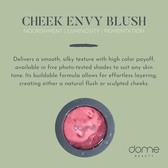 Cheek Envy Blush for Cheeks - Infused with Vitamins & Antioxidants, Long-Lasting, Buildable, Smooth Finish, Clean Beauty - English Rose Makeup Blush Powder 0.88 oz