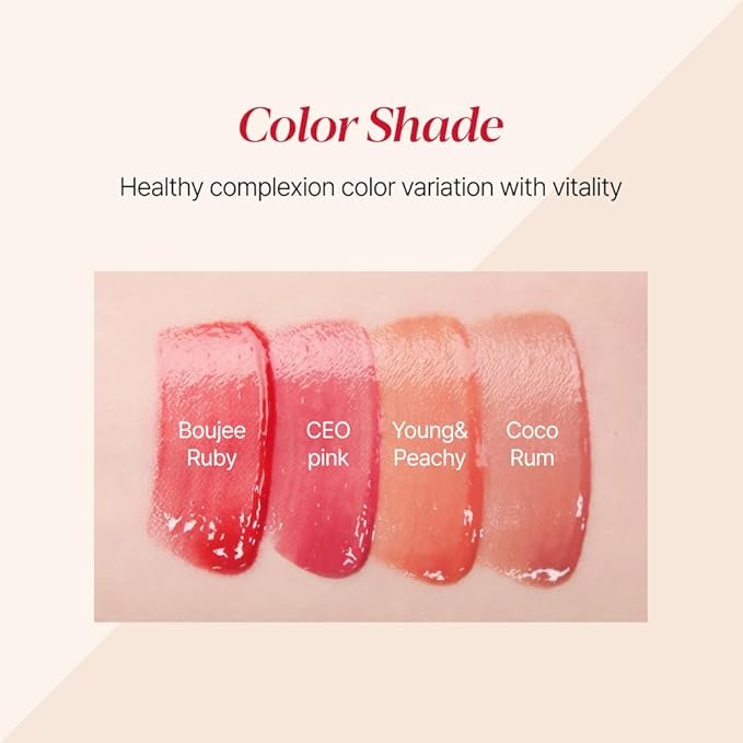 Espoir Couture Lip Tint Dewy Glowy #3 Young & Peach 0.19oz | Glowy Lip Plumper | Long-Lasting Vibrant Color | Tinted Lip Moisturizer | Non-Sticky Waterproof Smudgeproof Lip Stain | Korean Lip Makeup