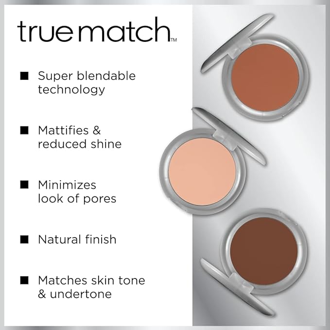 L’Oréal Paris True Match Super-Blendable Powder, Cocoa, 0.33 oz. (Pack of 2)