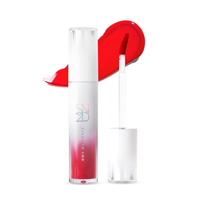 New Planet Tint | Clear Glow Tint Non-Sticky Lightweight Hydrating Long-Lasting Shine High Pigmented Volumizing Moisturizing Natural Lip Stain (#01 Cherry Balance, 4.1g)