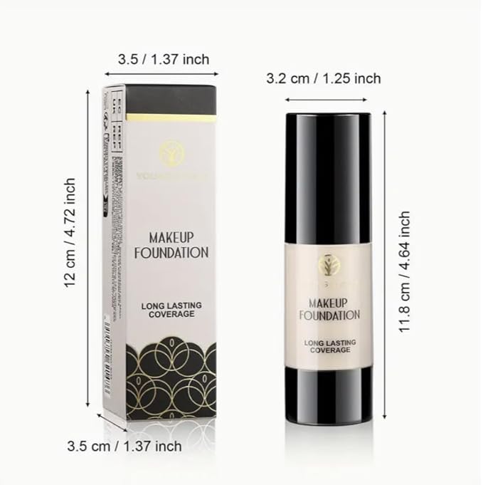 Long-Lasting Flawless Foundation, 30ml, Smooth, Lightweight, Moisturizing