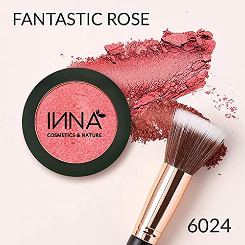 Inna Cosmetics & Nature - Blush 100% Natural, vegan, gluten free, paraben free, oil-free, Mineral, cruelty-free Made in Canada , 3 g. (Fantastic Rose) (Fantastic Rose)