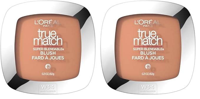 L’Oréal Paris True Match Super-Blendable Powder Blush, Barely Blushing, 0.21 Oz (Packaging May Vary) (Pack of 2)
