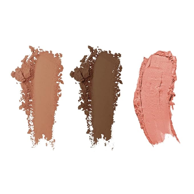 DEAR DAHLIA Paradise Tri-Colored Palette Eyeshadow with Built-in Mirror, LADY OXFORD, Vegan, Cruelty Free, 8 Free Formula, All-in-one Multi-use Palette, Minimal Fallout, 4g