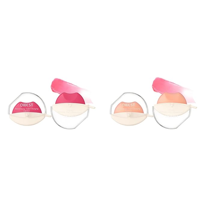 Jolilab 2 Pcs Changing Lipstick.Long Lasting Lip Gloss.Lip Balm Tinted Magic Makeup.Magic Temp Color Change Matte Lip Gloss Makeup.0.2oz (01+02)