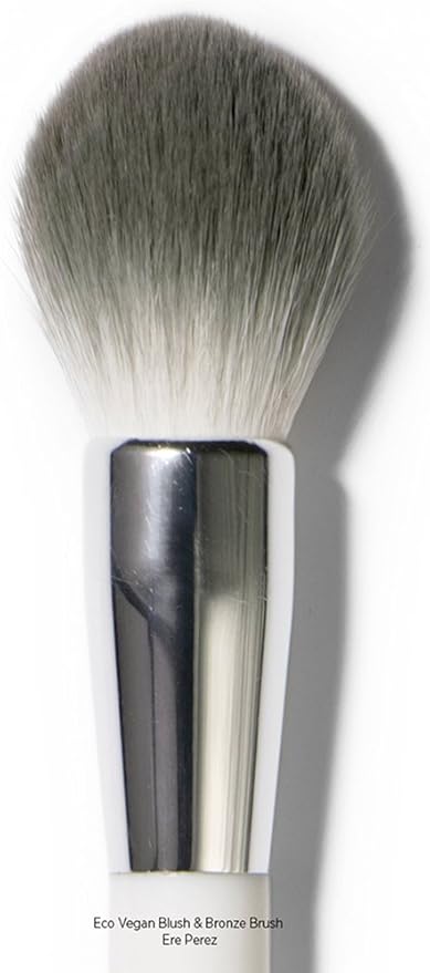 Ere Perez - Natural Eco Blush + Bronze Brush | Soft Bristles, Even Powder Distribution | Vegan, Cruelty-Free, Clean Beauty