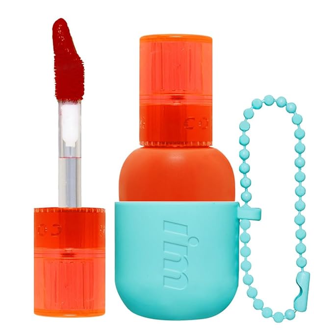 I'M MEME Water Gel Tint - Color Key Ring | Gift, Highly-pigmented, Long Lasting, Travel-Friendly, Lip Stain, 02 Orange Delight, 0.09 Oz