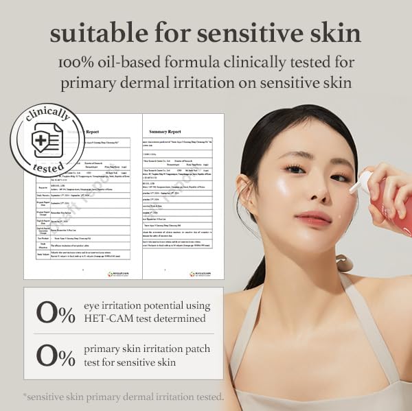 NOONI Facial Cleanser - Snow Aqua 0 Ginseng Deep Cleansing Oil *2ea | Makeup Blackhead Remover, Pore Care Control, Glass Skin, Helps Control Sebum, Moisturizing, 6.76 Fl Oz x 2