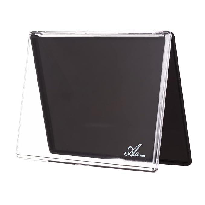 Allwon XL Large Empty Magnetic Transparent Plastic Eyeshadow Makeup Palette with 20Pcs Adhesive Empty Palette Metal Stickers for Eyeshadow Lipstick Blush Powder