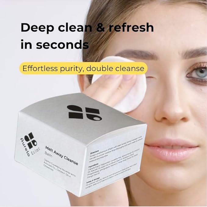 Melt Away Cleanse Balm – Nourishing Makeup Remover with Avocado Oil, Coconut Oil & Ceramides for Hydrated, Glowing Skin – 100g