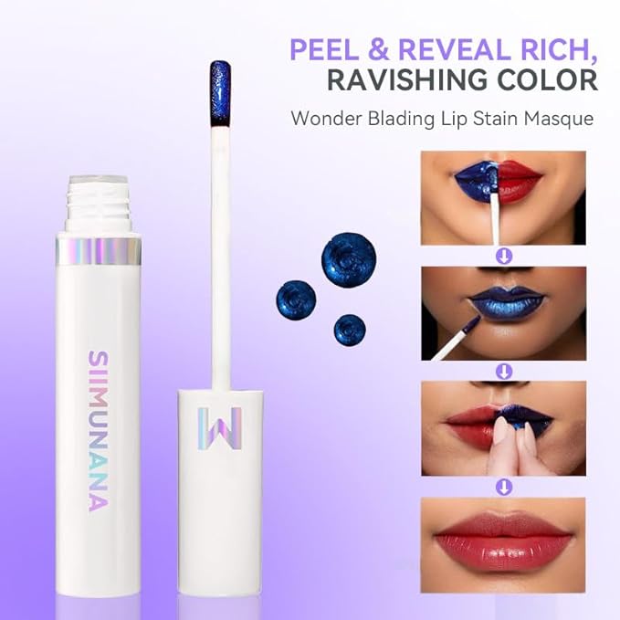 Peel Off Lip Stain,Long Lasting, Waterproof Nude Lip Tint,Transfer Proof Nude Lip Tint, ip stain peel off Non-Stick Cup for All Skin Types, Create A Natural Lip Color 06# coolrose