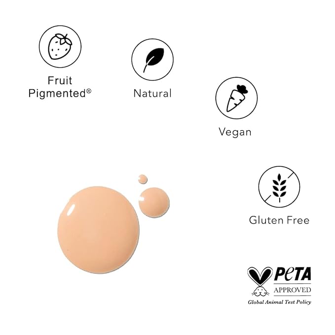 100% PURE 2nd Skin Lightweight Serum Foundation Anti-Aging Face Makeup - Blendable Coverage Liquid Hydration Boost for Soft Plumped Up Glow, Vegan Shade 3 (Warm w/Yellow Undertone) - 1.18 Fl Oz