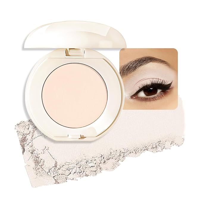 Single matte eyeshadow - Low Saturation neutral eyeshadow, Waterproof Multi-Use for Eyes Cheeks (06#Ivory, 1 Count (Pack of 1))