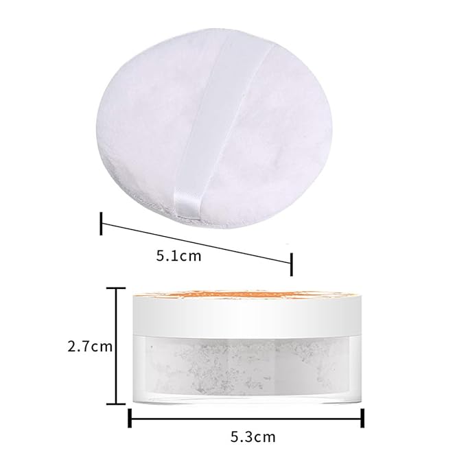 Sunscreen Setting Powder SPF 35, Translucent Face Loose Powder for Face & Scalp, Oil Control Mineral Powder Natural Matte Finish Sheer Coverage Lasting Lightweight Breathable (03 White)