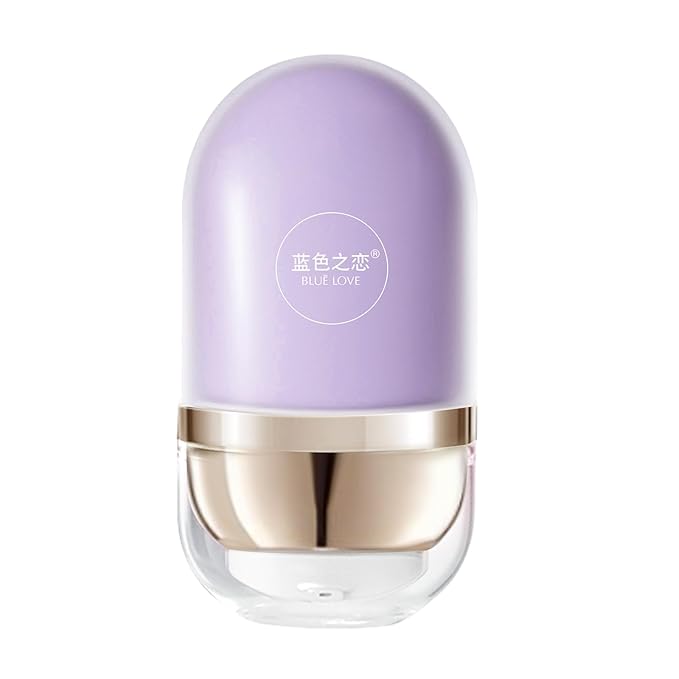 BLUE LOVE 2 in 1 Color Changing Face Primer Liquid Foundation, Makeup Primer for Face Before Makeup, Oil Control Moisturizing Color Corrector Base Primer Makeup for Flawless (Lavender Purple)