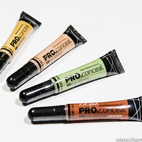 L.A. Girl Pro Conceal Set Orange, Yellow, Green Correctors, Bundle of 3 (LAX-GC990+GC991+GC992-B)