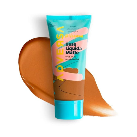 ADVERSA - Vegan Matte Liquid Foundation - Face Makeup, Full Coverage Foundation Makeup, Beauty & Personal Care - Cruelty Free, Gluten Free - 0.88 Fl oz/25g, Color 500
