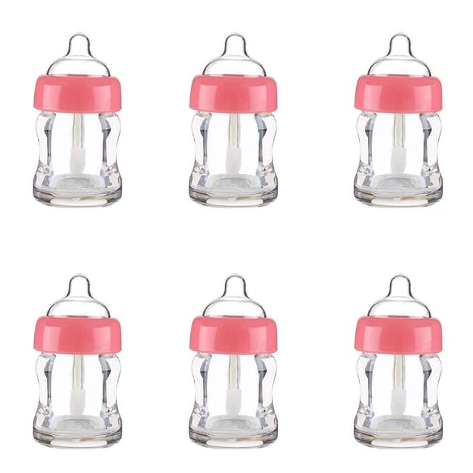 6 Pieces Empty Lip Gloss Tubes Reusable Lip Gloss Containers Milk Bottle Shaped Lips Gloss Tube 7 ml Empty Refillable Lips Gloss Bottles DIY Cosmetics Lipstick Containers, Pink