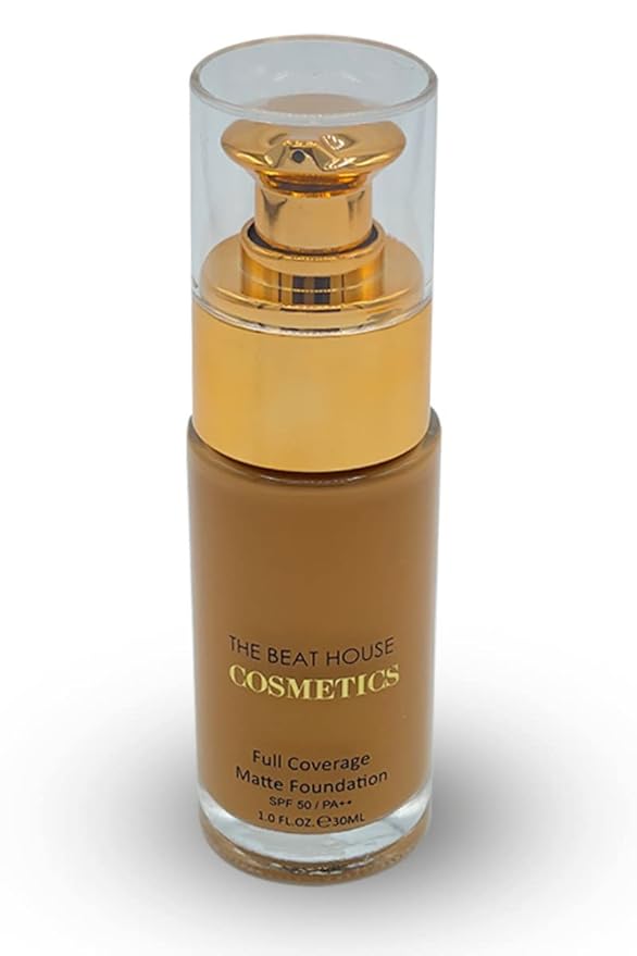 Full Coverage Matte Foundation (Cool Almond) | SPF 50/ PA ++ | Cruelty Free | Medium to Full Coverage | Smooth Finish | All Day Stay |