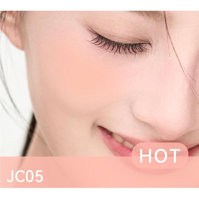 1 PC Liquid Blush with Sponge Head, Matte Nude Pink Orange Makeup Blusher Cream, Liquid Liquid Blusher (05, 5ml)