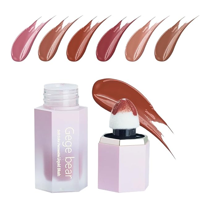 Liquid Contour Stick,Wearing Skin Tint Blush Makeup for Cheeks,Smudge Proof, Natural-Looking, Dewy Finish,Easy to Apply and Create a Natural Flush