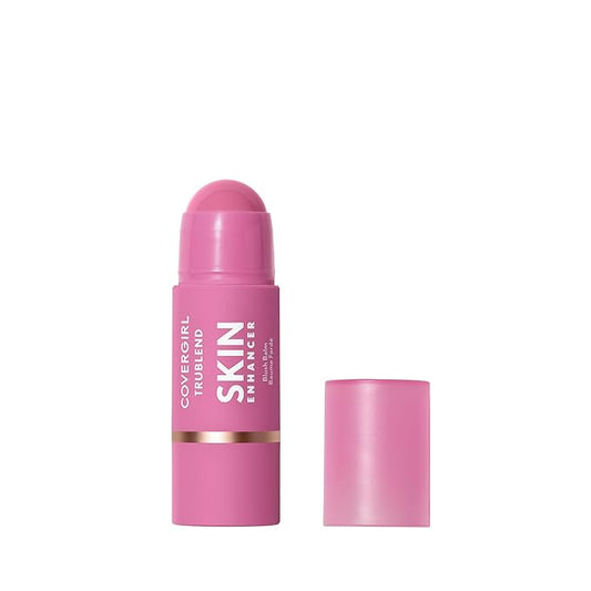 CoverGirl Trublend Skin Enhancer Blush Balm Stick, 240 Sweet Violet, Vegan Formula, Easy to Use, Glides on Effortlessly, Non-Greasy, Doesn't Crease, 0.21oz