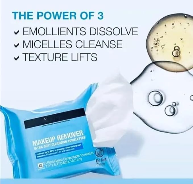 (25 ct., 5 pk.), Cleansing Makeup-Remover & Night-Calming Facial Wipes