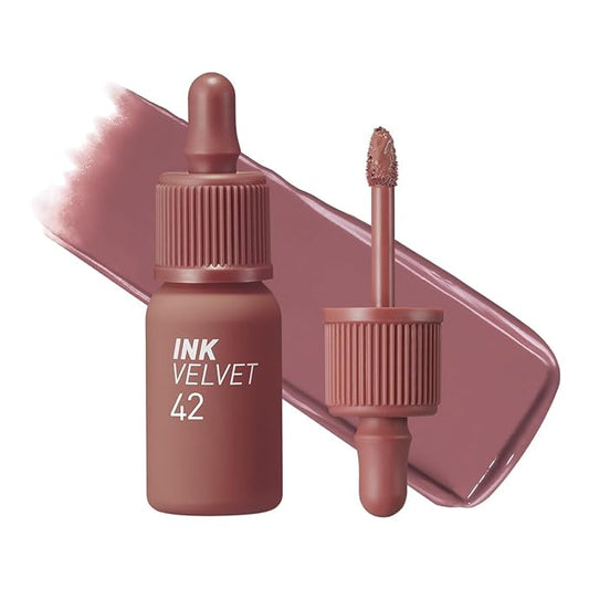 Peripera Ink the Velvet Lip Tint - High Pigment Color, Longwear, Weightless, Not Animal Tested, Gluten-Free, Paraben-Free (042 PINKISH NUDE (NEW))