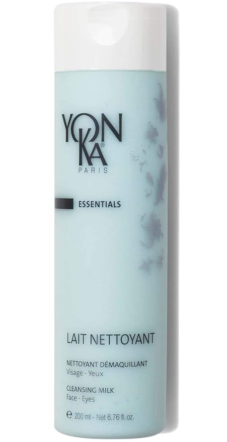Yonka Cleansing Milk, Gentle Facial Cleanser & Makeup Remover with Eau Micellaire Micellar Water and Cleansing Makeup Remover, Luxury French Skincare, Paraben-Free