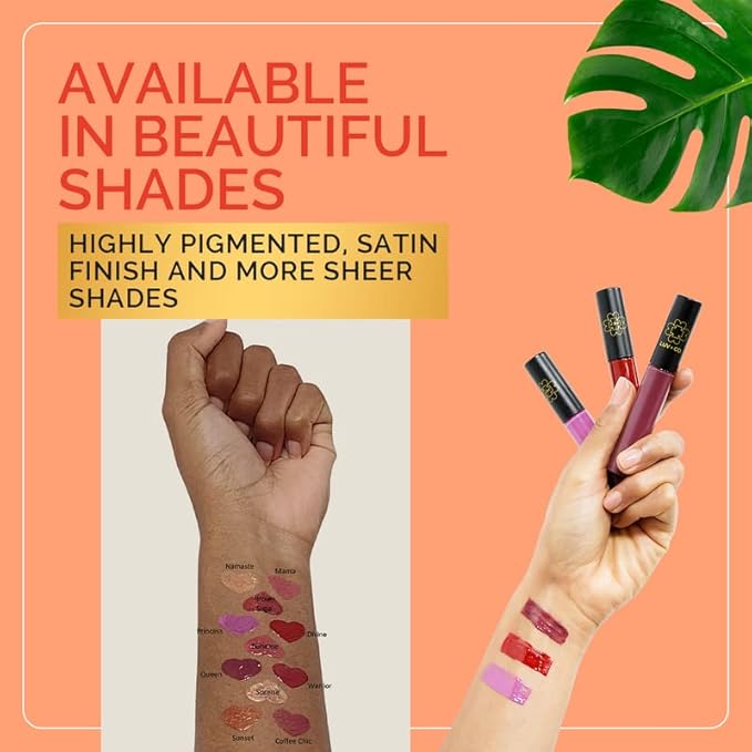 Lip Gloss 7ml 90% Organic Moisturizing Lip gloss Non Sticky Shiny Natural Colorants For Light Glossy Coverage Gluten Free Paraben Free | Bronze Orange Metallic | Sunset