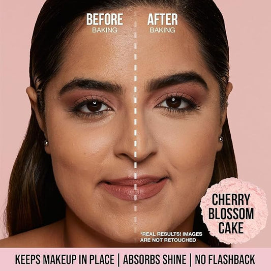 H u d a Easy Bake Loose Baking & Setting Powder - Cherry Blossom (Fair, Light, Medium, and Tan Skin Tones) - 0.71 oz / 20 g