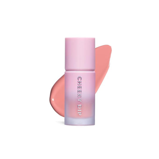 W7 Cheeky Dip Liquid Blusher - Pigmented Colour For Cheek Makeup - Satin Matte Finish - Skinny Dip (Pink)