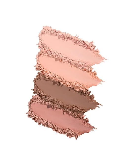 Flower Knows Swan Ballet Six-Color Makeup Palette,Eyeshadow,Blush,Highlighting & Contour All-in-One Face Makeup Palette with 4 Matte+2 Shimmer Neutral Shades(01 White Swan,0.23 Oz)