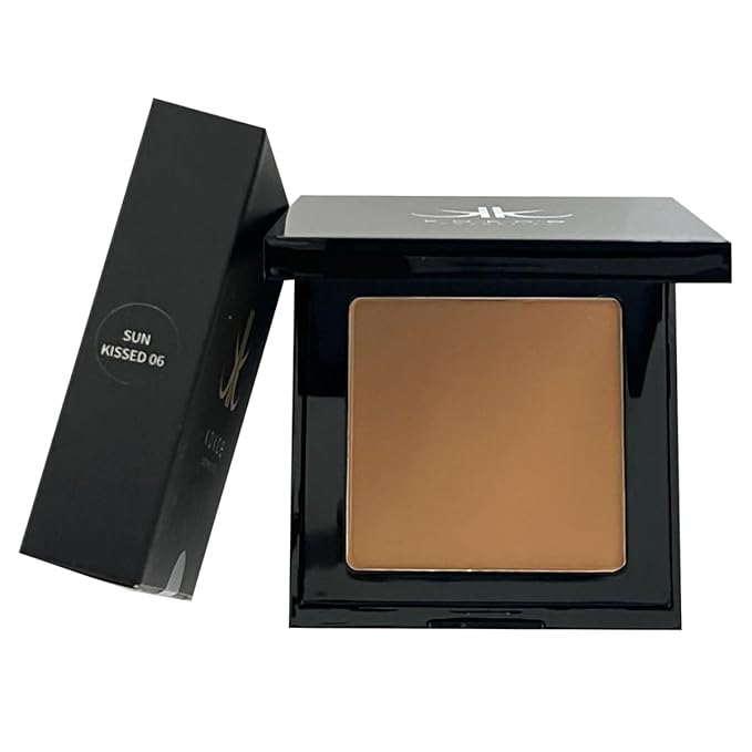 Koko'e Cosmetics Pressed Face Powder, Matte Finish Compact makeup powder (Sun Kissed)